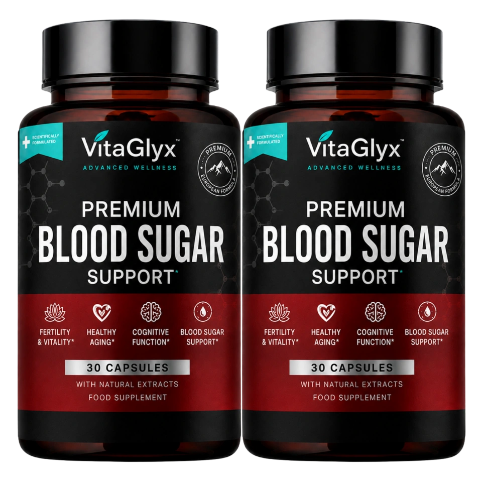 Zwei VitaGlyx Blood Sugar Support Flaschen